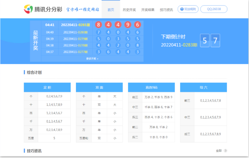 腾讯分分彩开奖网系统源码,时时彩计划网站源码插图