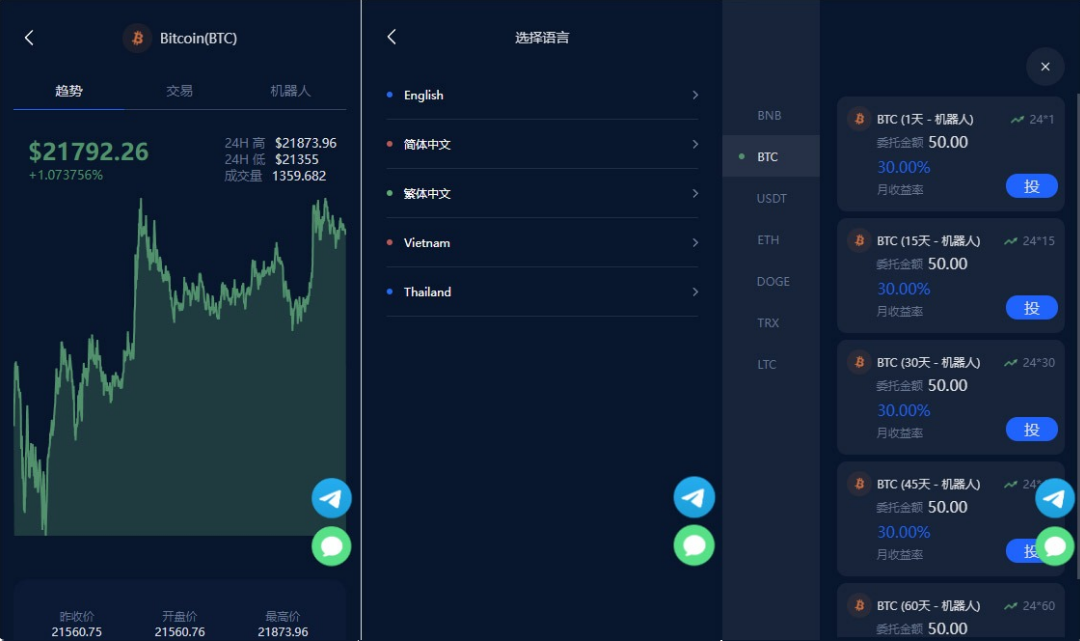 【优选源码】 五语言BTC虚拟币质押投资理财系统源码，定期存币收益理财，加密货币机器人量化交易，内附搭建教程插图(12)